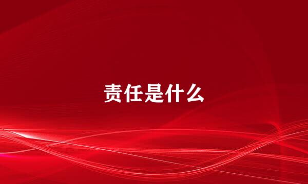 责任是什么