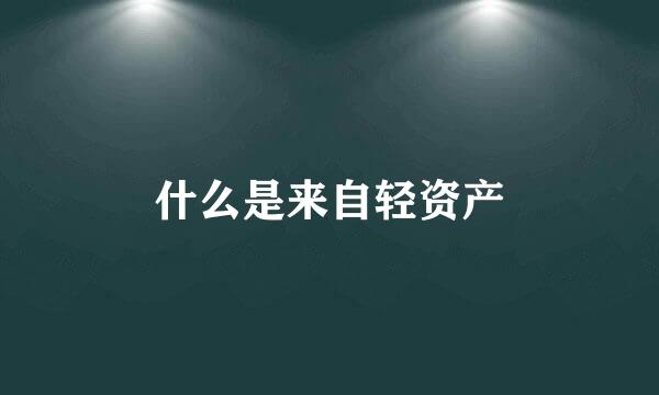 什么是来自轻资产