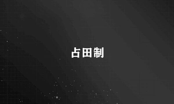 占田制