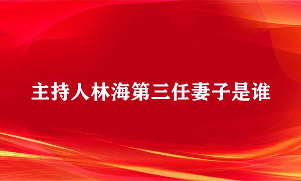 主持人林海第三任妻子是谁