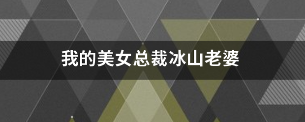 我的美女总裁冰山老婆