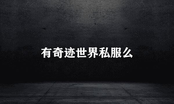 有奇迹世界私服么