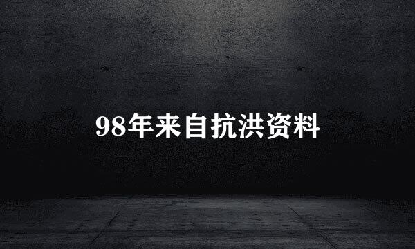 98年来自抗洪资料