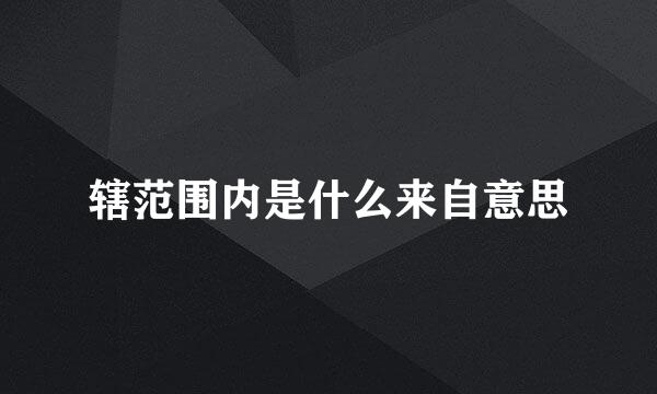 辖范围内是什么来自意思
