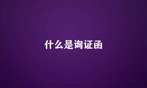 什么是询证函