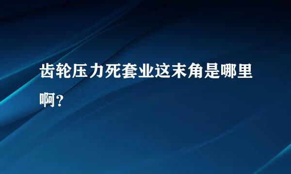 齿轮压力死套业这末角是哪里啊？