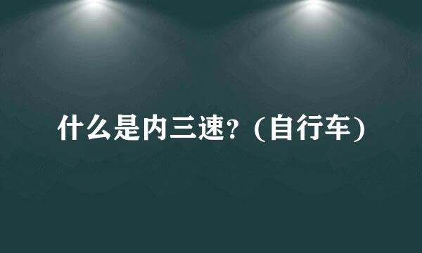 什么是内三速？(自行车)