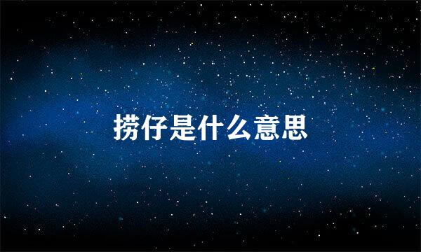 捞仔是什么意思