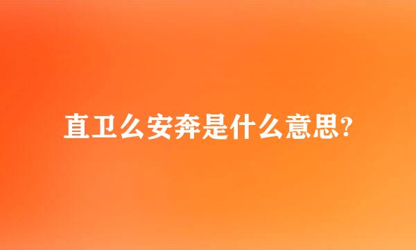 直卫么安奔是什么意思?