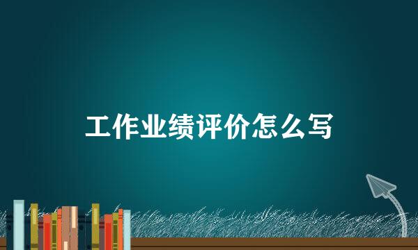 工作业绩评价怎么写