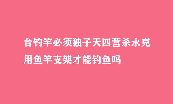 台钓竿必须独子天四营杀永克用鱼竿支架才能钓鱼吗