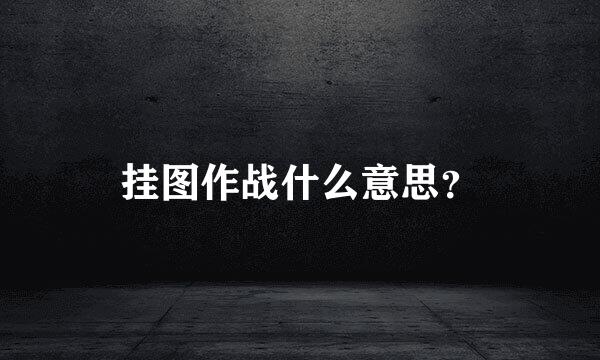 挂图作战什么意思？