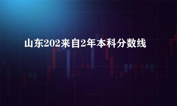 山东202来自2年本科分数线