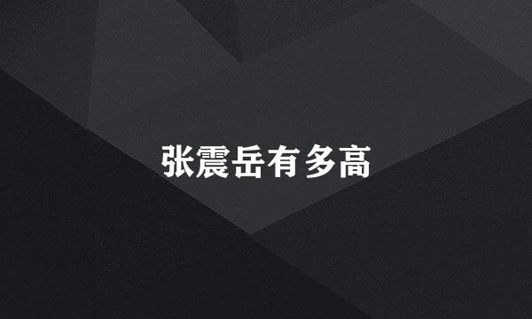 张震岳有多高