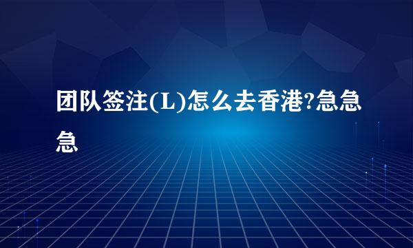 团队签注(L)怎么去香港?急急急