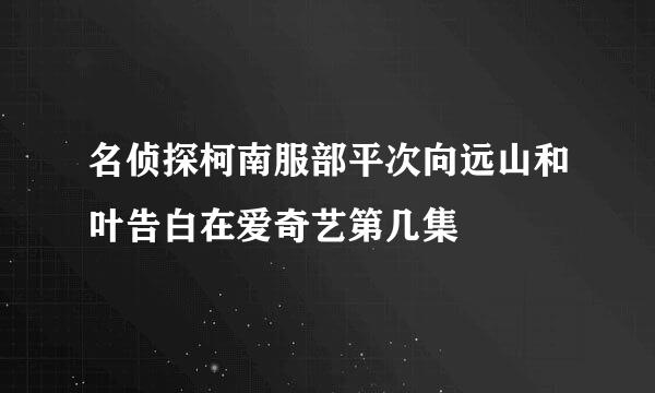 名侦探柯南服部平次向远山和叶告白在爱奇艺第几集