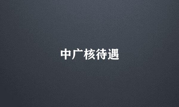 中广核待遇