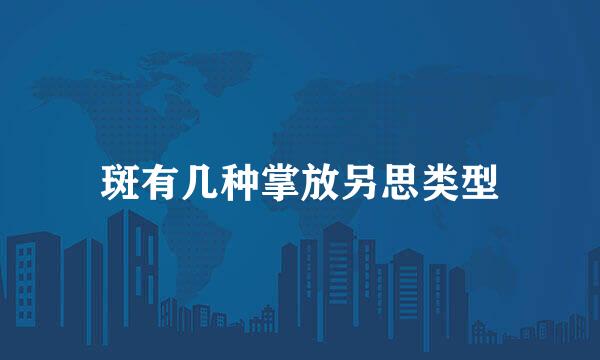 斑有几种掌放另思类型