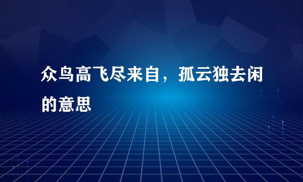 众鸟高飞尽来自，孤云独去闲的意思