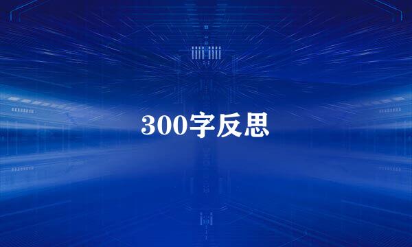 300字反思