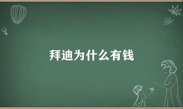 拜迪为什么有钱