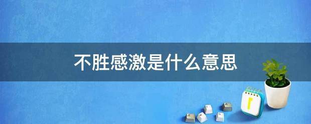 不胜感激是什么意思