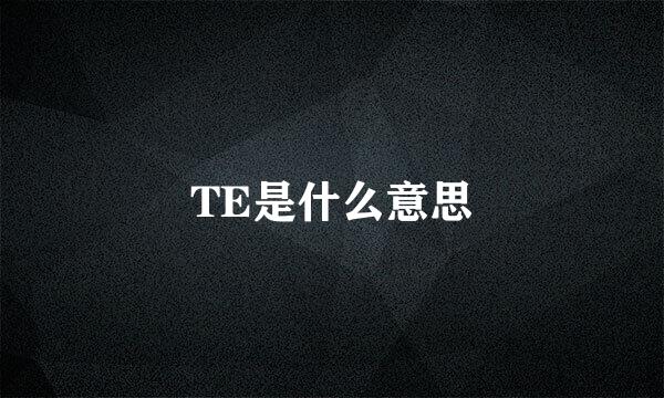 TE是什么意思