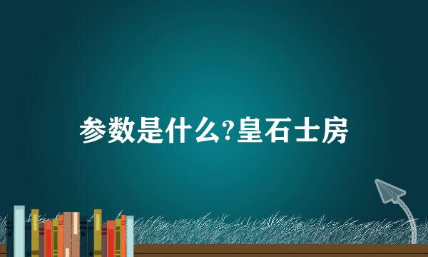 参数是什么?皇石士房