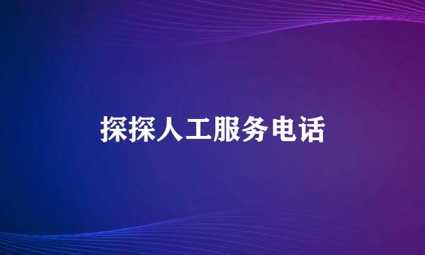 探探人工服务电话