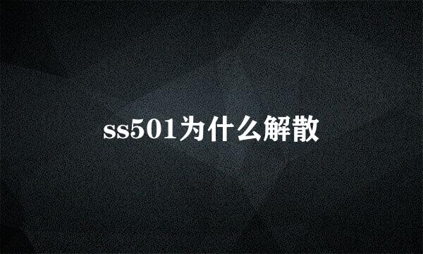 ss501为什么解散