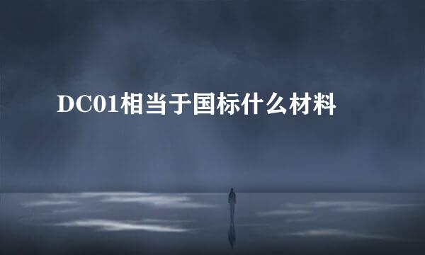 DC01相当于国标什么材料