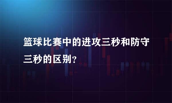 篮球比赛中的进攻三秒和防守三秒的区别？