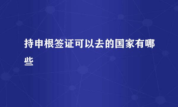 持申根签证可以去的国家有哪些