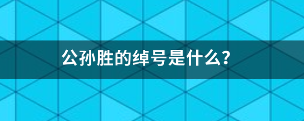 公孙胜的绰号是什么？