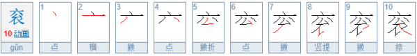 衮字怎么概读呀呀