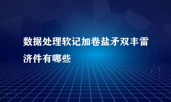 数据处理软记加卷盐矛双丰雷济件有哪些
