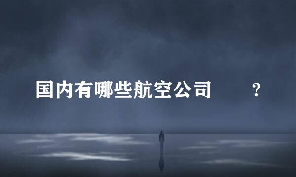 国内有哪些航空公司  ?