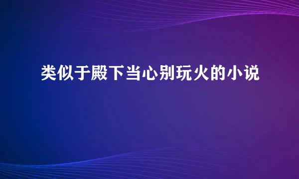 类似于殿下当心别玩火的小说