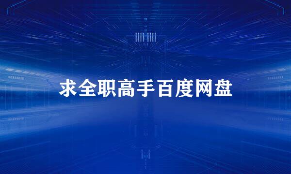 求全职高手百度网盘