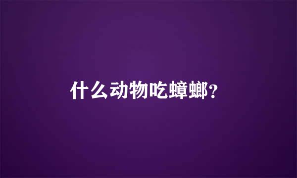 什么动物吃蟑螂？