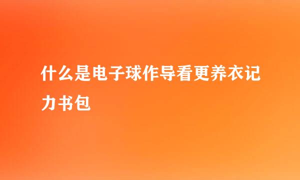 什么是电子球作导看更养衣记力书包