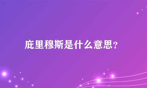 庇里穆斯是什么意思？