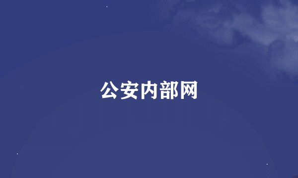 公安内部网