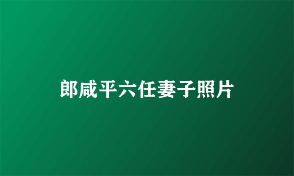 郎咸平六任妻子照片