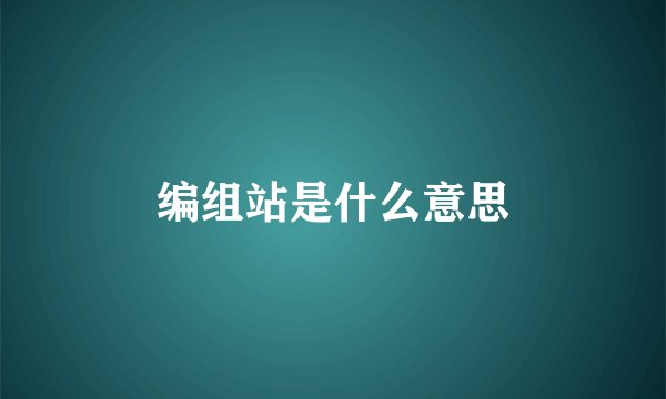 编组站是什么意思