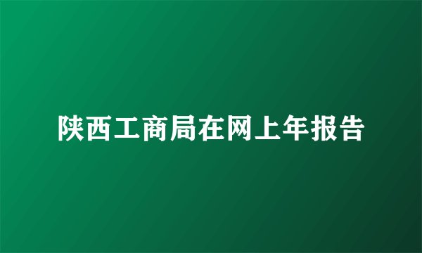 陕西工商局在网上年报告