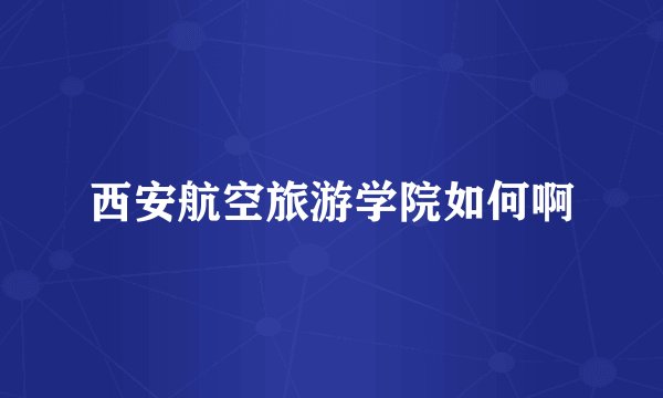 西安航空旅游学院如何啊