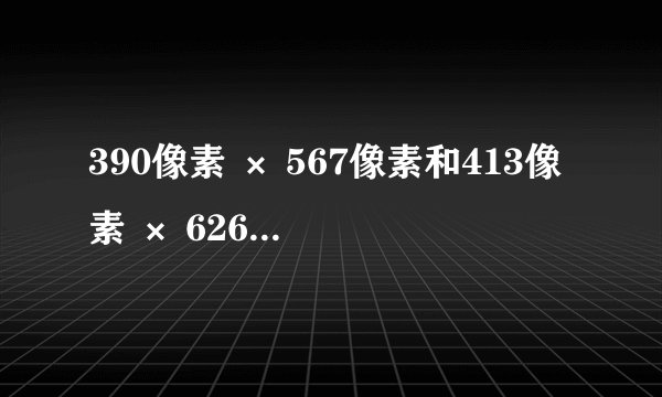 390像素 × 567像素和413像素 × 626像素分别是几寸照片