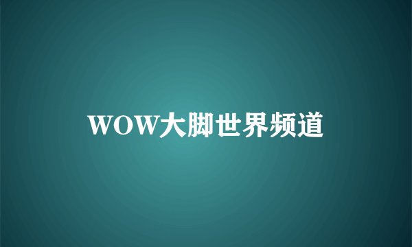 WOW大脚世界频道
