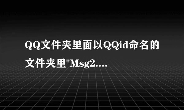 QQ文件夹里面以QQid命名的文件夹里